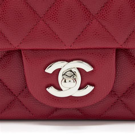 chanel 18b dark pink mini|Chanel 18B dark pink caviar mini rectangular flap .